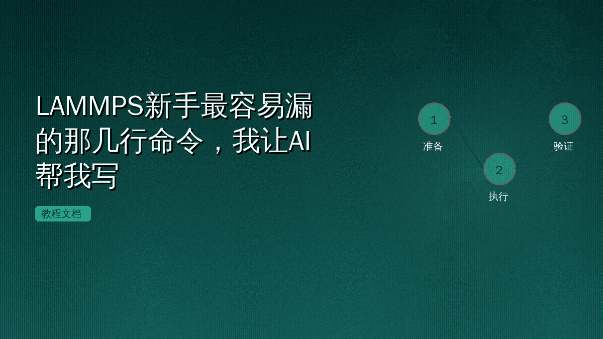LAMMPS新手最容易漏的那几行命令，我让AI帮我写