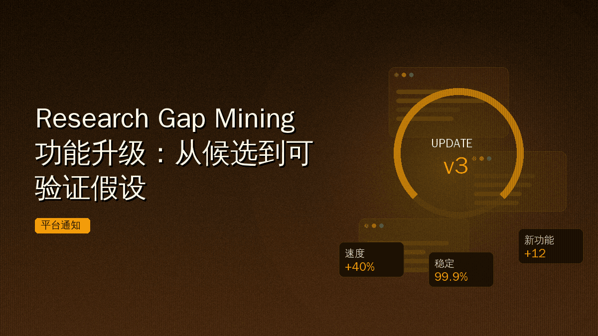 Research Gap Mining功能升级:从候选到可验证假设