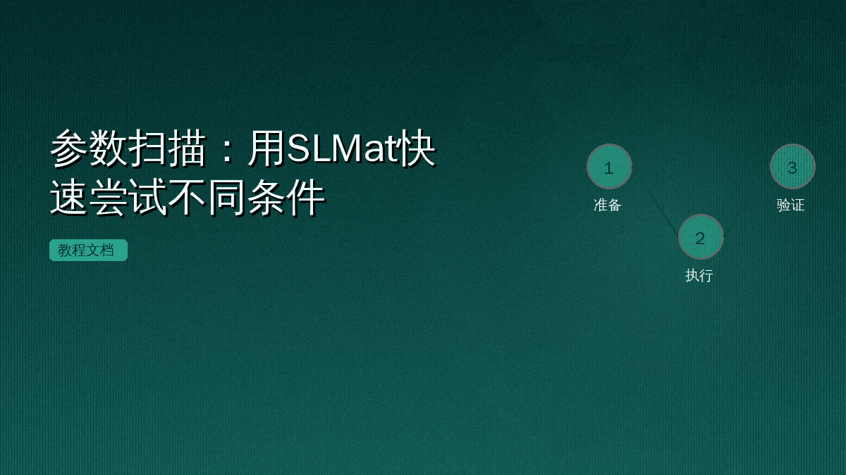 参数扫描:用SLMat快速尝试不同条件